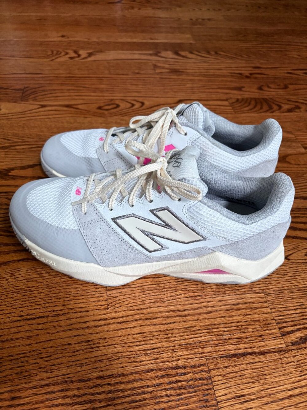 New Balance SAMPLE Womens FuelCell Coco Delray Tennis Shoes White Pink 10.5